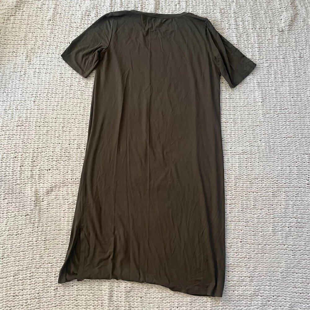 Eileen Fisher Green T-shirt Dress - Size M - Picture 4 of 6